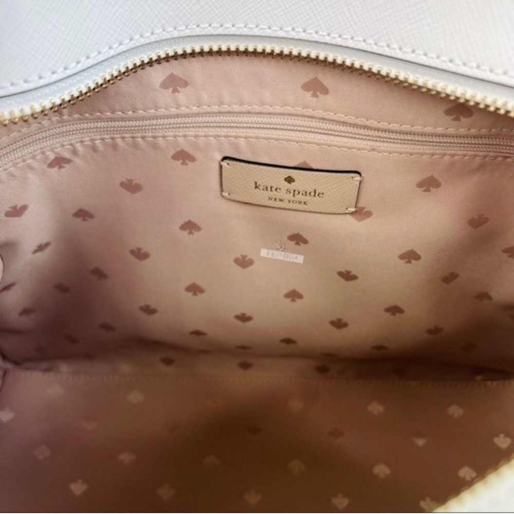 Kate Spade Staci Warm Beige Colorblock Large Satchel Crossbody - Picture 10 of 12